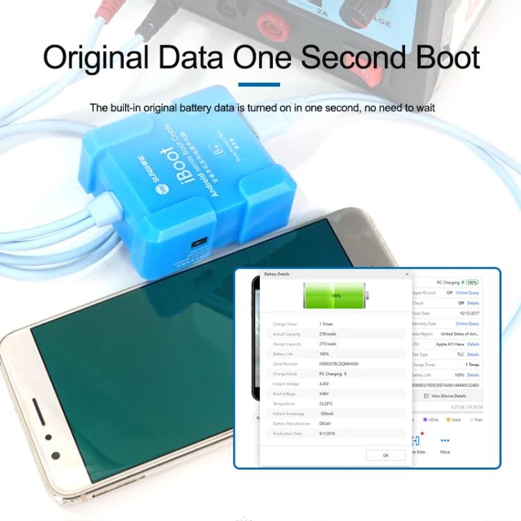 For Android 5V Power Cable Cell Phone Repair Tool Battery Power Test Boot Cable, SUNSHINE iBoot B