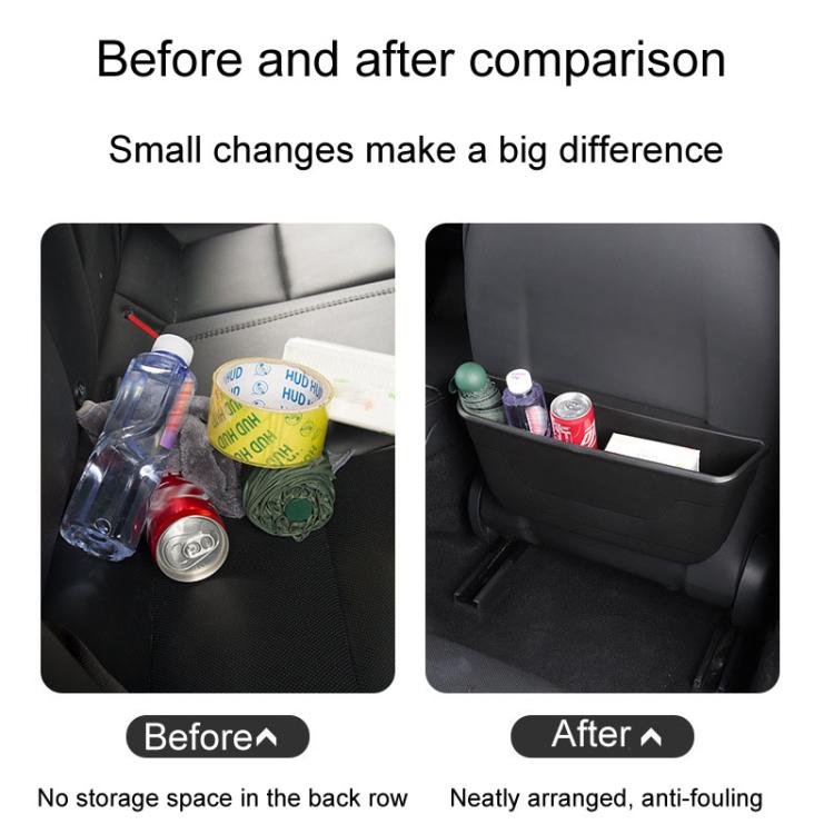 Contenitori per lo stoccaggio umido e asciutto del sedile posteriore dell'auto, For Tesla Model 3 / Y, For Tesla New Model 3