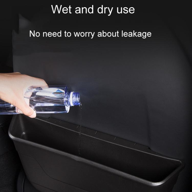 Contenitori per lo stoccaggio umido e asciutto del sedile posteriore dell'auto, For Tesla Model 3 / Y, For Tesla New Model 3