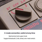 8BitDo Retro18 Tri-mode Connection Computer Tastiera numerica meccanica Contatore 2 in 1, Light Gray, Brown, Gray, Red