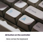 Tastiera meccanica 8BitDo Retro87 M Vintage Wireless Bluetooth / 2.4G / Tastiera cablata con tripla modalità di connessione, Light Gray Keyboard