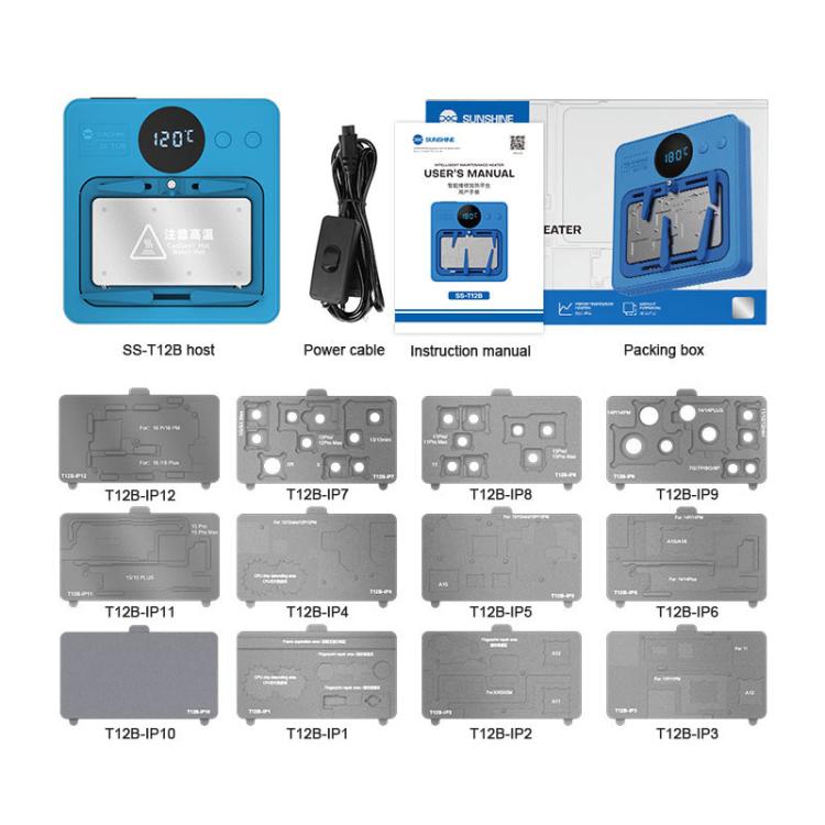 Mobile Phone Motherboard Intelligent Repair Heating Platform Kit Support IP7G-16PM/Android Universal, SUNSHINE SS-T12B 13 In 1, SUNSHINE SS-T12B 9 In 1