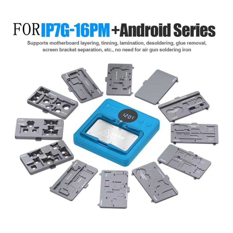 Kit di piattaforma di riscaldamento per riparazione intelligente della scheda madre del telefono cellulare Supporto IP7G-16PM/Android Universal, SUNSHINE SS-T12B 13 In 1, SUNSHINE SS-T12B 9 In 1