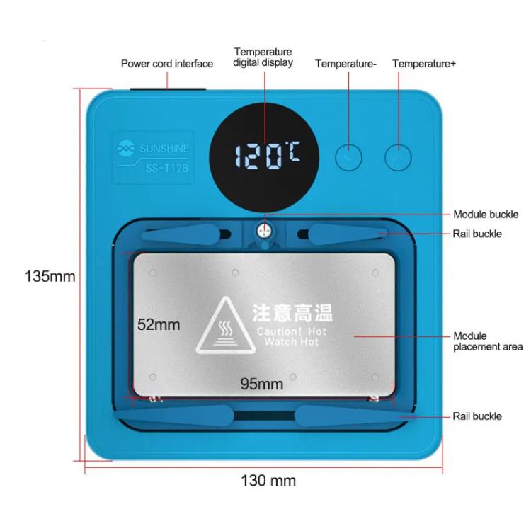 Kit di piattaforma di riscaldamento per riparazione intelligente della scheda madre del telefono cellulare Supporto IP7G-16PM/Android Universal, SUNSHINE SS-T12B 13 In 1, SUNSHINE SS-T12B 9 In 1