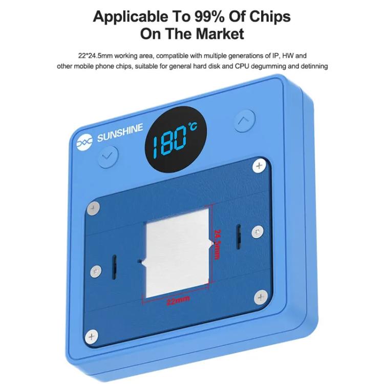 Strumento di rimozione della colla per riscaldamento di chip IC, strumento di riparazione di chip per telefoni cellulari, riscaldamento rapido ed efficiente, SUNSHINE SS-T12C