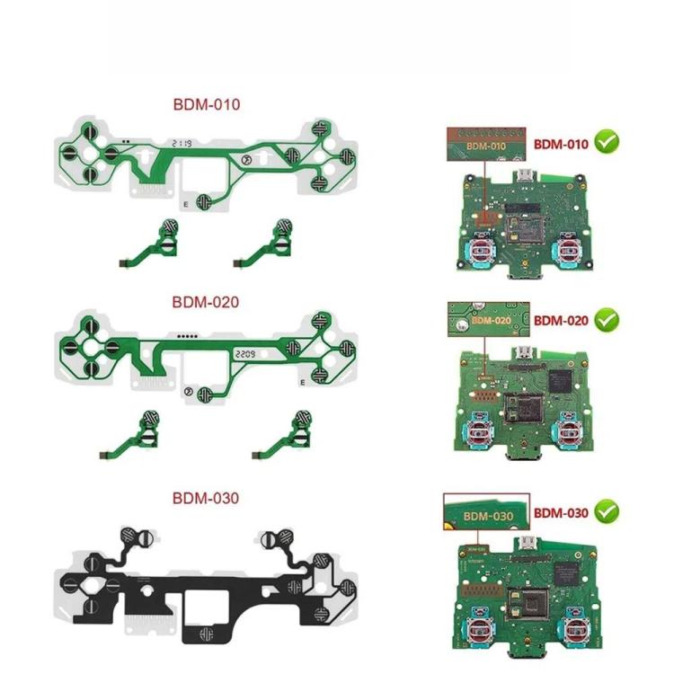 Controller Button Ribbon Circuit Board Conductive Film, For PS5 V2.0 5sets, For PS5 V3.0 5sets