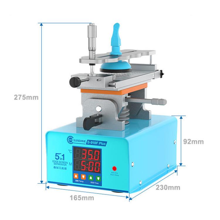 SUNSHINE S-918F Plus 5 In 1 Curved Screen Separator Mobile Phone LCD Screen Repair Separator Heating Platform