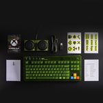 Tastiera meccanica 8BitDo Retro87 Retro RGB Lighting Green Tastiera trasparente con tasti grandi, Green Transparent Keyboard