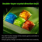 Tastiera meccanica 8BitDo Retro87 Retro RGB Lighting Green Tastiera trasparente con tasti grandi, Green Transparent Keyboard