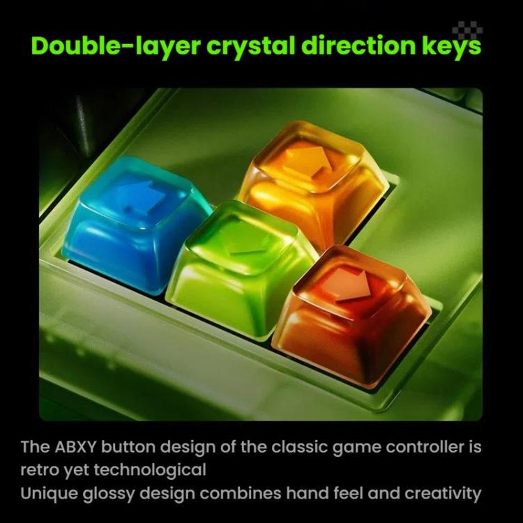 Tastiera meccanica 8BitDo Retro87 Retro RGB Lighting Green Tastiera trasparente con tasti grandi, Green Transparent Keyboard