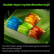 Tastiera meccanica 8BitDo Retro87 Retro RGB Lighting Green Tastiera trasparente con tasti grandi, Green Transparent Keyboard