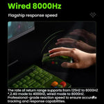 Mouse wireless traslucido verde 8BitDo Retro R8 con base di ricarica, Green Translucent Mouse