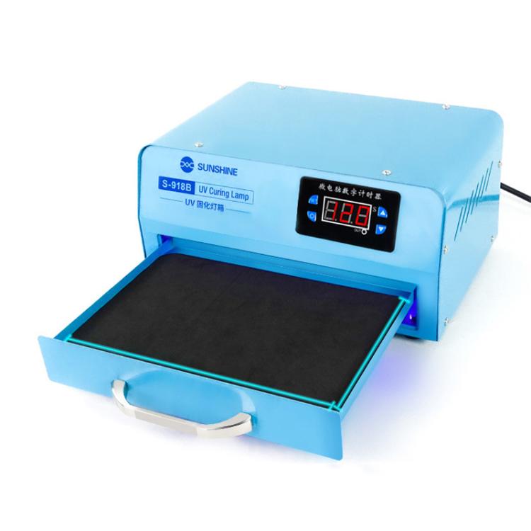 SUNSHINE S-918B UV Curing Filming Box LED ad alta potenza UV per cellulare Schermo curvo Strumento di riparazione colla ottica senza ombre, SUNSHINE S-918B (US Plug 110V), SUNSHINE S-918B (EU Plug 220V)