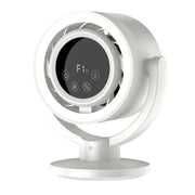 F168 Ventilatore da tavolo con controllo vocale intelligente, touch screen, con testa che scuote, alta velocità di rotazione, luce notturna senza pale