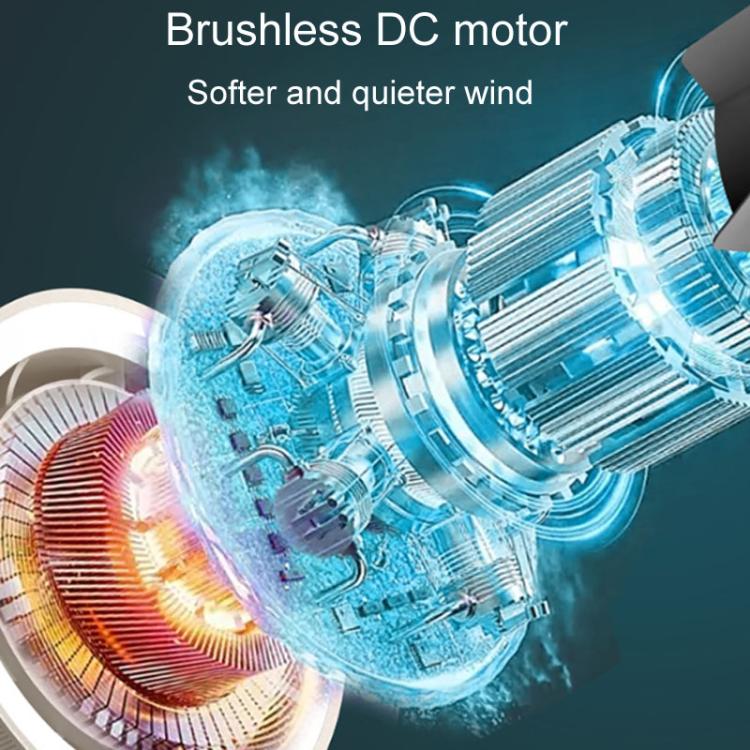 F168 Ventilatore da tavolo con controllo vocale intelligente, touch screen, con testa che scuote, alta velocità di rotazione, luce notturna senza pale