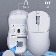 Ajazz AJ199 MAX Mouse wireless 2.4GHz cablato BT Tri-Mode Mouse da gioco leggero PAW3395