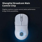 Ajazz AJ199 MAX Mouse wireless 2.4GHz cablato BT Tri-Mode Mouse da gioco leggero PAW3395