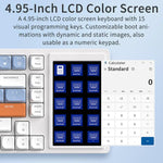 Ajazz AKP815 81 tasti tastiera meccanica cablata schermo LCD retroilluminato RGB programmazione visiva driver personalizzato tastiera da gioco
