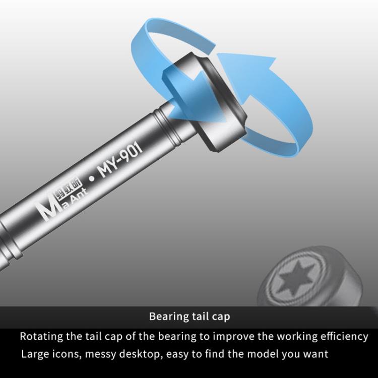 MaAnt MY-901 High-precision Screwdriver Mobile Phone Repair Disassembly Tools, Five Star, Triangle, Hexagon, Middle Plate, Phillips