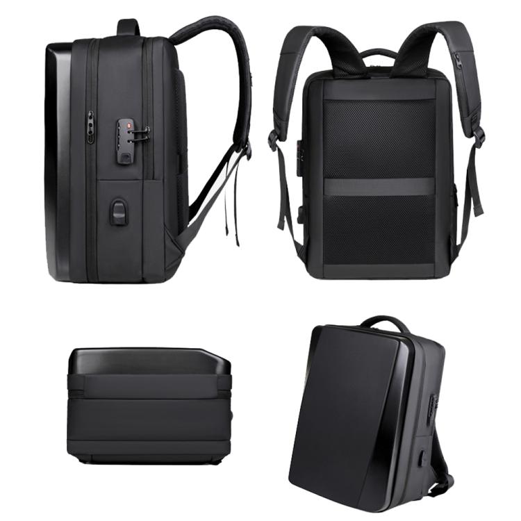 Zaino per laptop con lucchetto con password tridimensionale impermeabile di grande capacità OUMANTU 966