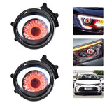 Modifica della luce a LED per occhi demoniaci per auto e moto da 3 pollici, For Two
