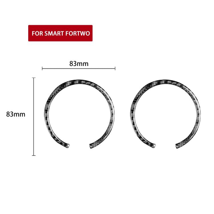 Adesivi fibra carbonio leva cambio Smart Fortwo 2011-2015 (2 pezz