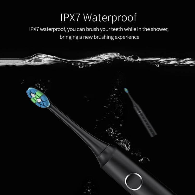 Spazzolino elettrico sonico portatile intelligente impermeabile IPX7 con 6 testine