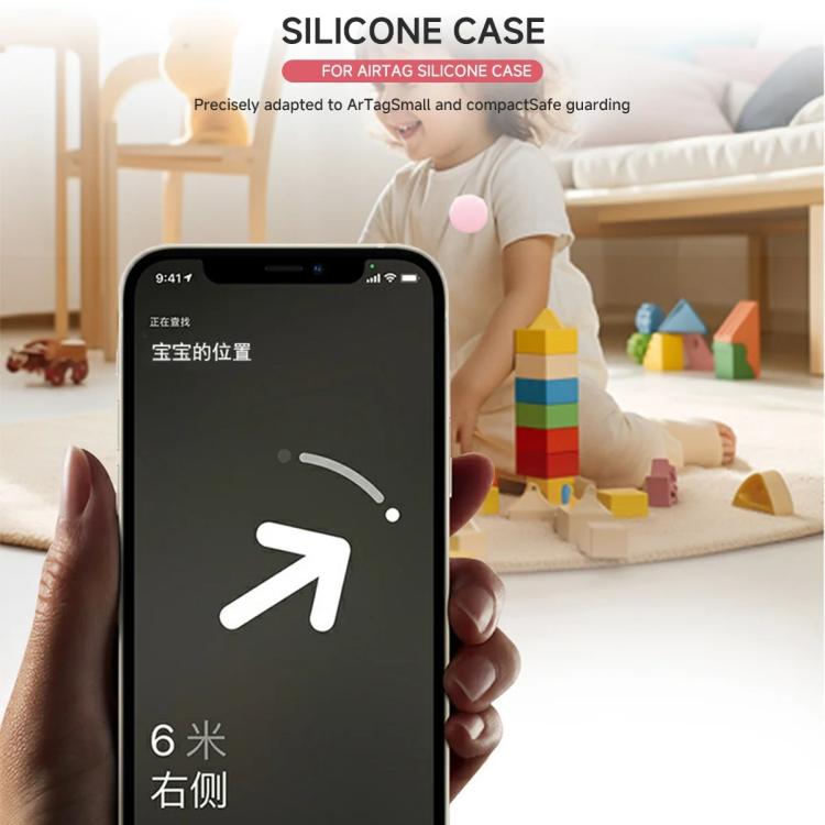 Custodia rotonda in silicone per AirTag Apple