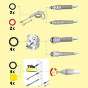 Per Karcher K2 / Kz / Kch / K5 / Ksh / Ksht Idropulitrice ad alta pressione Anello di tenuta a forma di O, 24pcs / Set
