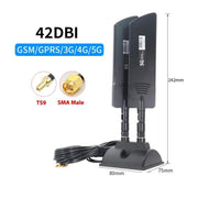 Antenna esterna per router 5G da 42 dBi, amplificatore di segnale WiFi a lungo raggio per esterni, SMA Male Black, TS9 Black, SMA Male White, TS9 White