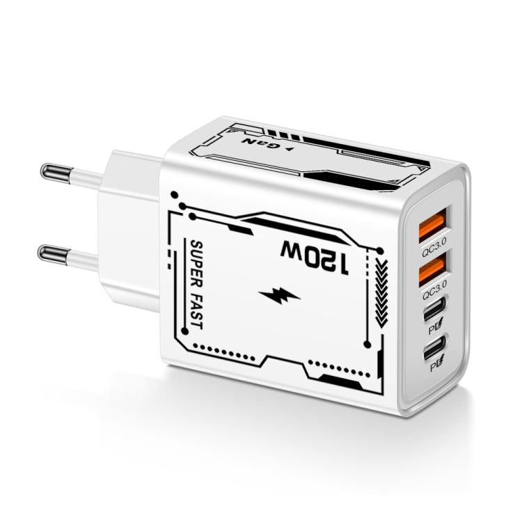 Caricabatterie multiporta 2A 2 USB + 2 PD Type-C