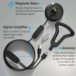 Antenna TV digitale DVB-T2 con cavo 5 metri e connettore F