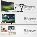 Antenna TV digitale DVB-T2 con cavo 5 metri e connettore F