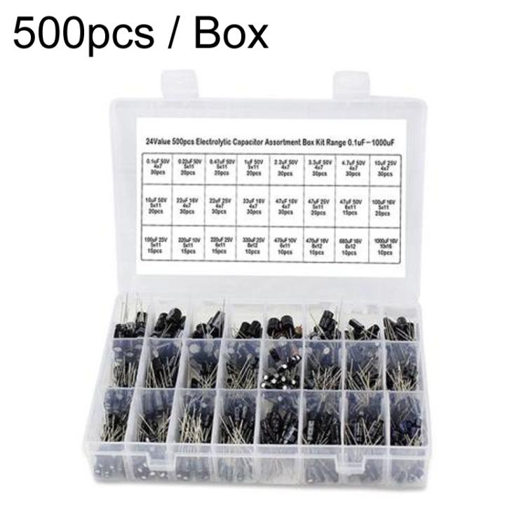 0,1uF-1000uF 24 Specifiche Kit condensatori elettrolitici, Electrolytic Capacitor Kits