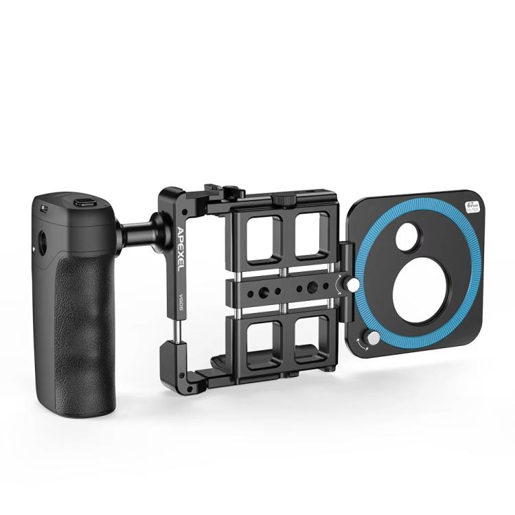 APEXEL VideoRig 2 Pro Smart Bluetooth Handle Set di gabbie per conigli per fotografia mobile, APL-VG05CH