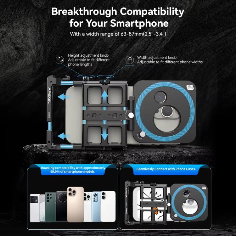 APEXEL VideoRig 2 Pro Impugnatura Bluetooth per smartphone