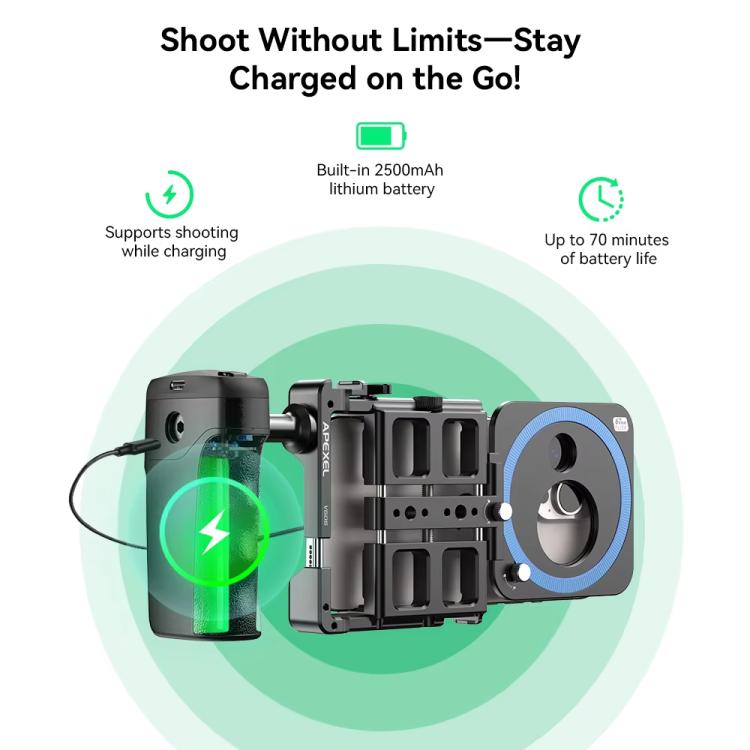 APEXEL VideoRig 2 Pro Impugnatura Bluetooth per smartphone