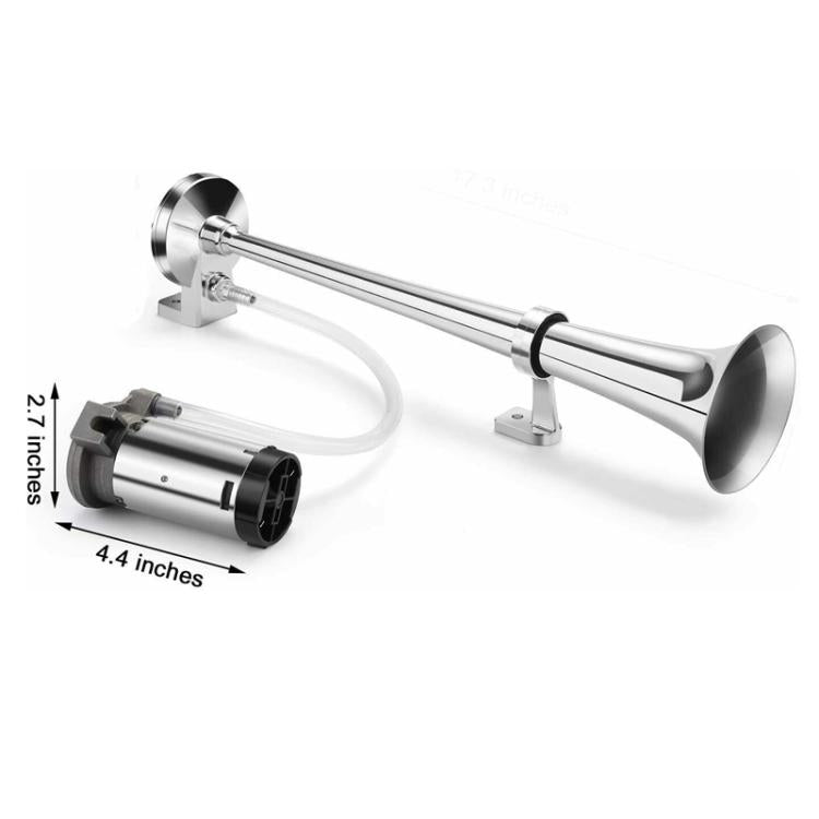 Compressore per pompa dell'aria con clacson elettrico per auto da 12 V, 12V Silver