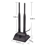Antenna Dual-Band 2.4G/5G con 2 connettori RP-SMA maschio Scheda di rete router WIFI wireless Antenna di estensione ad alto guadagno, 2 RP-SMA Male