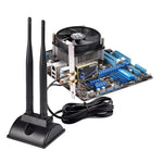 Antenna Dual-Band 2.4G/5G con 2 connettori RP-SMA maschio Scheda di rete router WIFI wireless Antenna di estensione ad alto guadagno, 2 RP-SMA Male