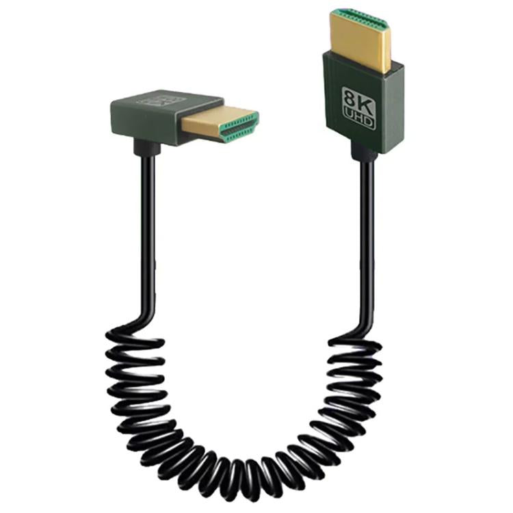 Cavo a molla HDMI 2.1 8K 60HZ lunghezza 0,5 m, Straight Head, Right Bend, Left Bend, Positive Bend, Reverse Bend, Micro HDMI To HDMI Straight, Micro HDMI Left Bend, Micro HDMI Right Bend, Micro HDMI Positive Bend, Micro HDMI Reverse Bend���������������...
