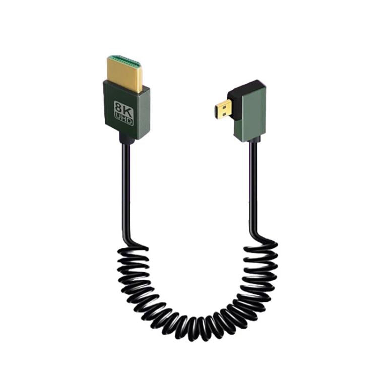 Cavo a molla HDMI 2.1 8K 60HZ lunghezza 0,5 m, Straight Head, Right Bend, Left Bend, Positive Bend, Reverse Bend, Micro HDMI To HDMI Straight, Micro HDMI Left Bend, Micro HDMI Right Bend, Micro HDMI Positive Bend, Micro HDMI Reverse Bend               ...