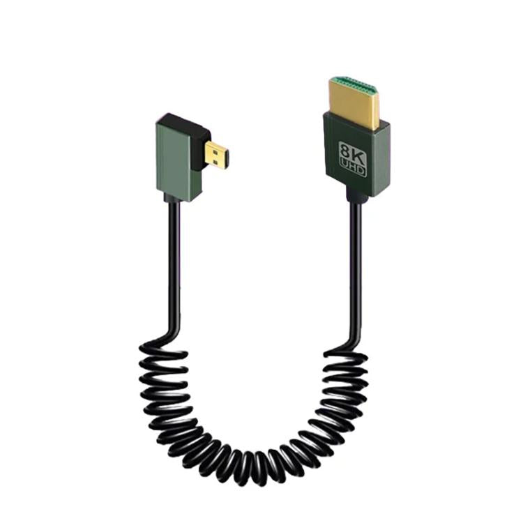 Cavo a molla HDMI 2.1 8K 60HZ lunghezza 0,5 m, Straight Head, Right Bend, Left Bend, Positive Bend, Reverse Bend, Micro HDMI To HDMI Straight, Micro HDMI Left Bend, Micro HDMI Right Bend, Micro HDMI Positive Bend, Micro HDMI Reverse Bend               ...