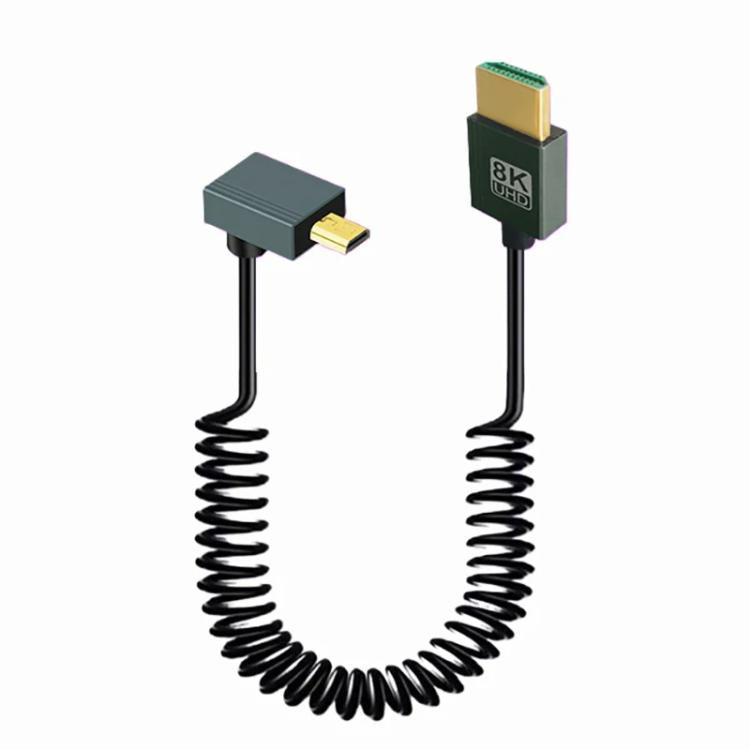 Cavo a molla HDMI 2.1 8K 60HZ lunghezza 0,5 m, Straight Head, Right Bend, Left Bend, Positive Bend, Reverse Bend, Micro HDMI To HDMI Straight, Micro HDMI Left Bend, Micro HDMI Right Bend, Micro HDMI Positive Bend, Micro HDMI Reverse Bend               ...
