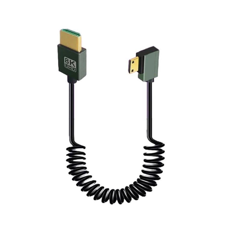 Cavo a molla HDMI 2.1 8K 60HZ lunghezza 0,5 m, Straight Head, Right Bend, Left Bend, Positive Bend, Reverse Bend, Micro HDMI To HDMI Straight, Micro HDMI Left Bend, Micro HDMI Right Bend, Micro HDMI Positive Bend, Micro HDMI Reverse Bend               ...