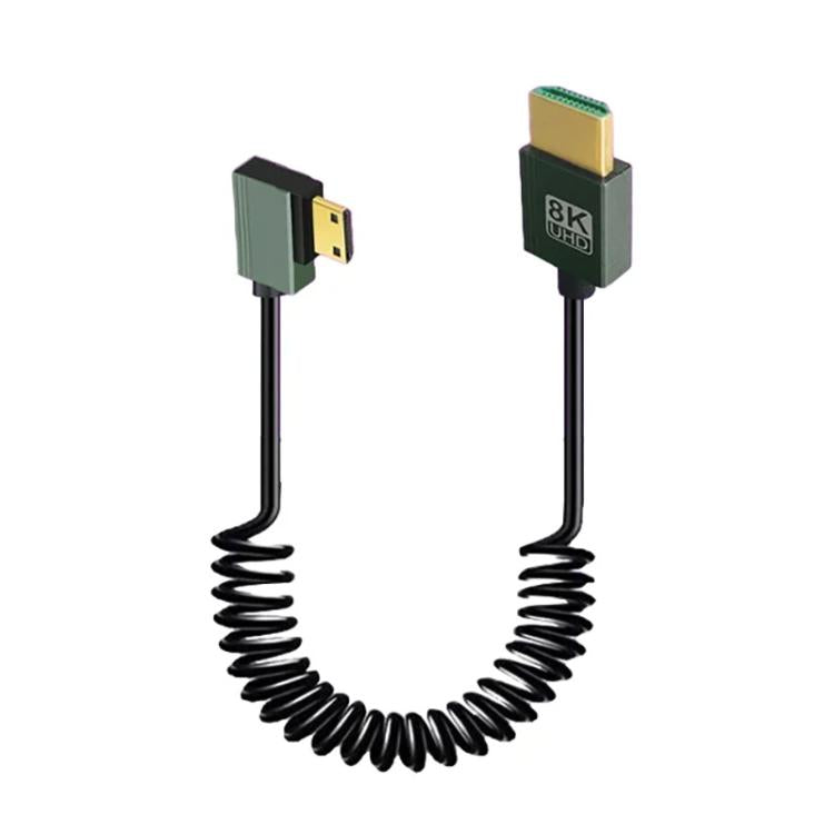 Cavo a molla HDMI 2.1 8K 60HZ lunghezza 0,5 m, Straight Head, Right Bend, Left Bend, Positive Bend, Reverse Bend, Micro HDMI To HDMI Straight, Micro HDMI Left Bend, Micro HDMI Right Bend, Micro HDMI Positive Bend, Micro HDMI Reverse Bend               ...