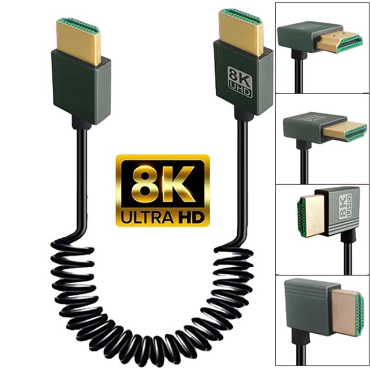 Cavo a molla HDMI 2.1 8K 60HZ lunghezza 0,5 m, Straight Head, Right Bend, Left Bend, Positive Bend, Reverse Bend, Micro HDMI To HDMI Straight, Micro HDMI Left Bend, Micro HDMI Right Bend, Micro HDMI Positive Bend, Micro HDMI Reverse Bend���������������...