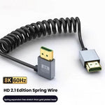 Cavo a molla HDMI 2.1 8K 60HZ lunghezza 0,5 m, Straight Head, Right Bend, Left Bend, Positive Bend, Reverse Bend, Micro HDMI To HDMI Straight, Micro HDMI Left Bend, Micro HDMI Right Bend, Micro HDMI Positive Bend, Micro HDMI Reverse Bend               ...