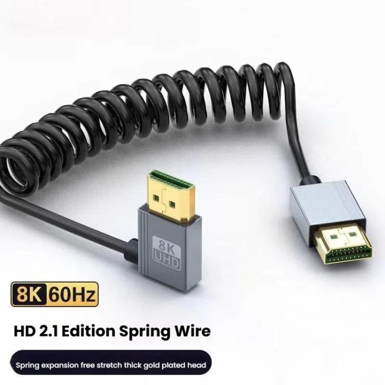 Cavo a molla HDMI 2.1 8K 60HZ lunghezza 0,5 m, Straight Head, Right Bend, Left Bend, Positive Bend, Reverse Bend, Micro HDMI To HDMI Straight, Micro HDMI Left Bend, Micro HDMI Right Bend, Micro HDMI Positive Bend, Micro HDMI Reverse Bend               ...