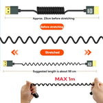 Cavo a molla HDMI 2.1 8K 60HZ lunghezza 0,5 m, Straight Head, Right Bend, Left Bend, Positive Bend, Reverse Bend, Micro HDMI To HDMI Straight, Micro HDMI Left Bend, Micro HDMI Right Bend, Micro HDMI Positive Bend, Micro HDMI Reverse Bend               ...